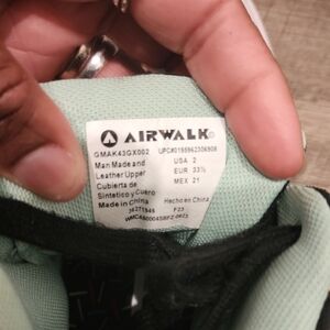 Airwalk Light Green and Black Shoes